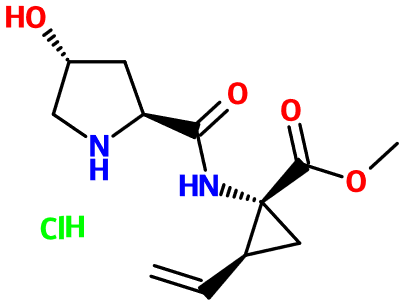 (image for) MC085229 Cyclopropanecarboxylic acid, 2-ethenyl-1-[[[(2S,4R)-4-hydroxy-2-pyrrolidinyl]carbonyl]amino]-, methyl ester, hydrochloride (1:1), (1R,2S)-